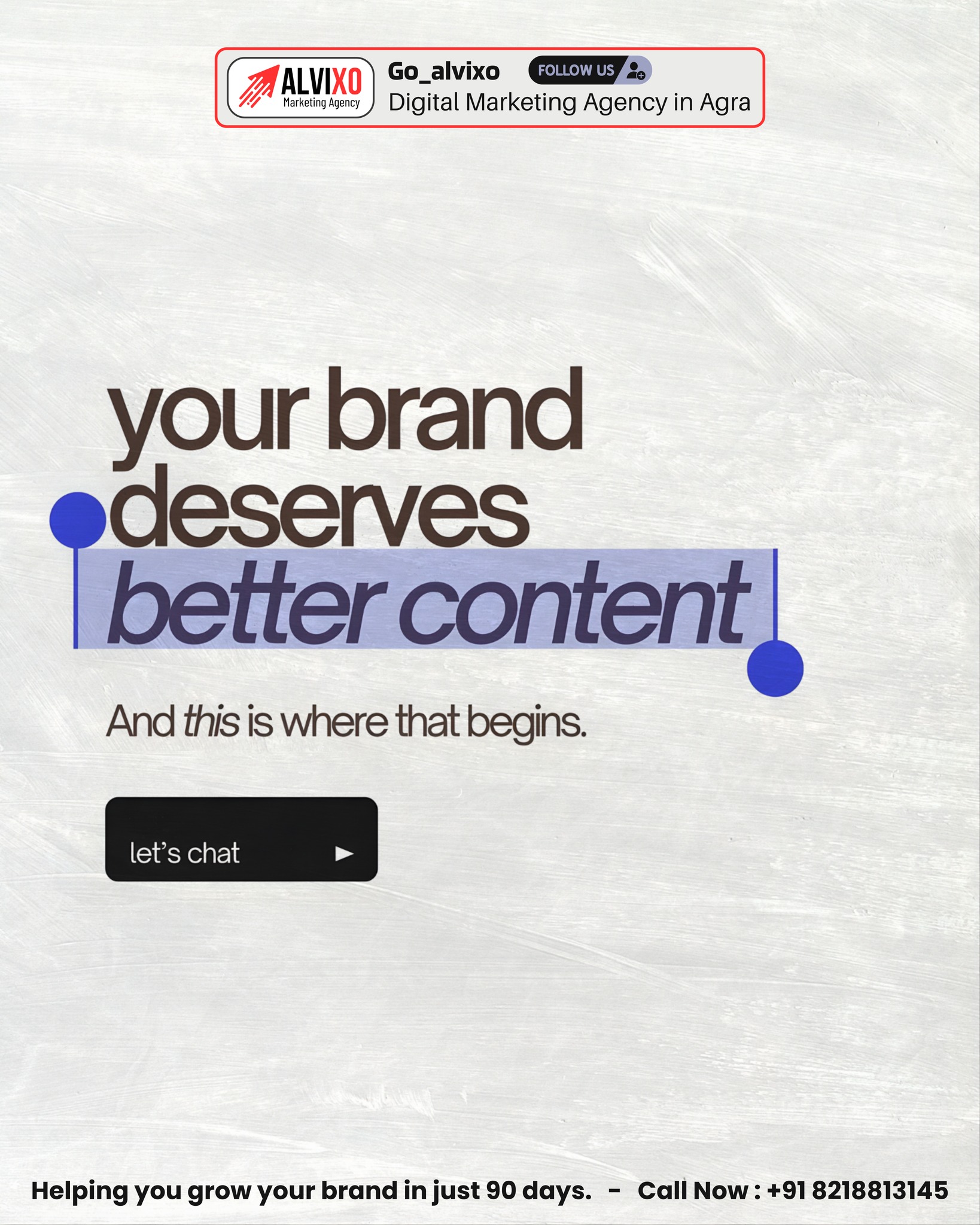 Social media ad creative designed by ALVIXO Promotions in Agra