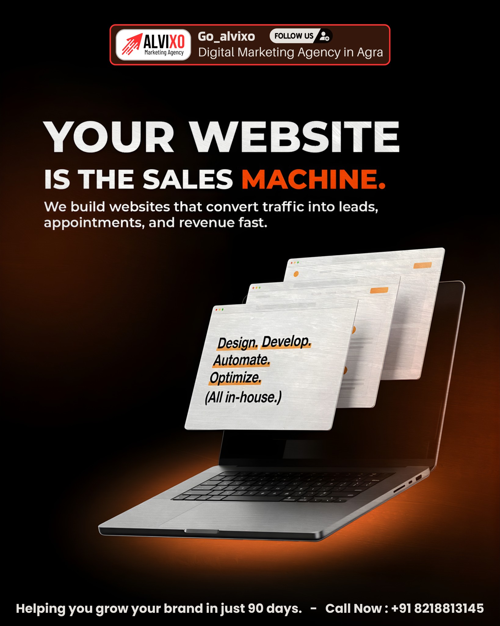 Digital marketing campaign creative for an Agra business