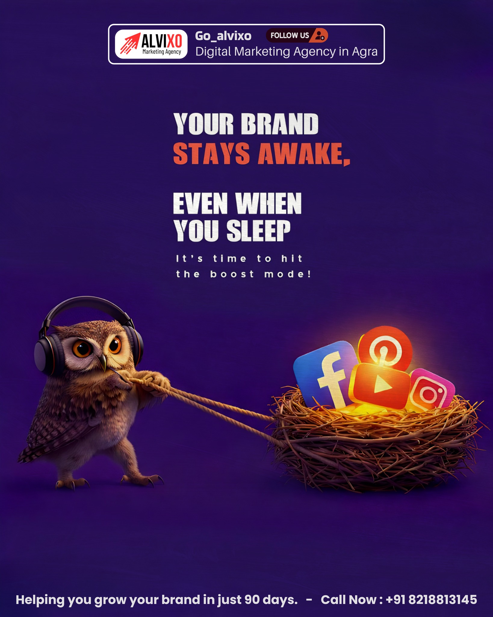 Brand promotion graphic from the ALVIXO Promotions portfolio