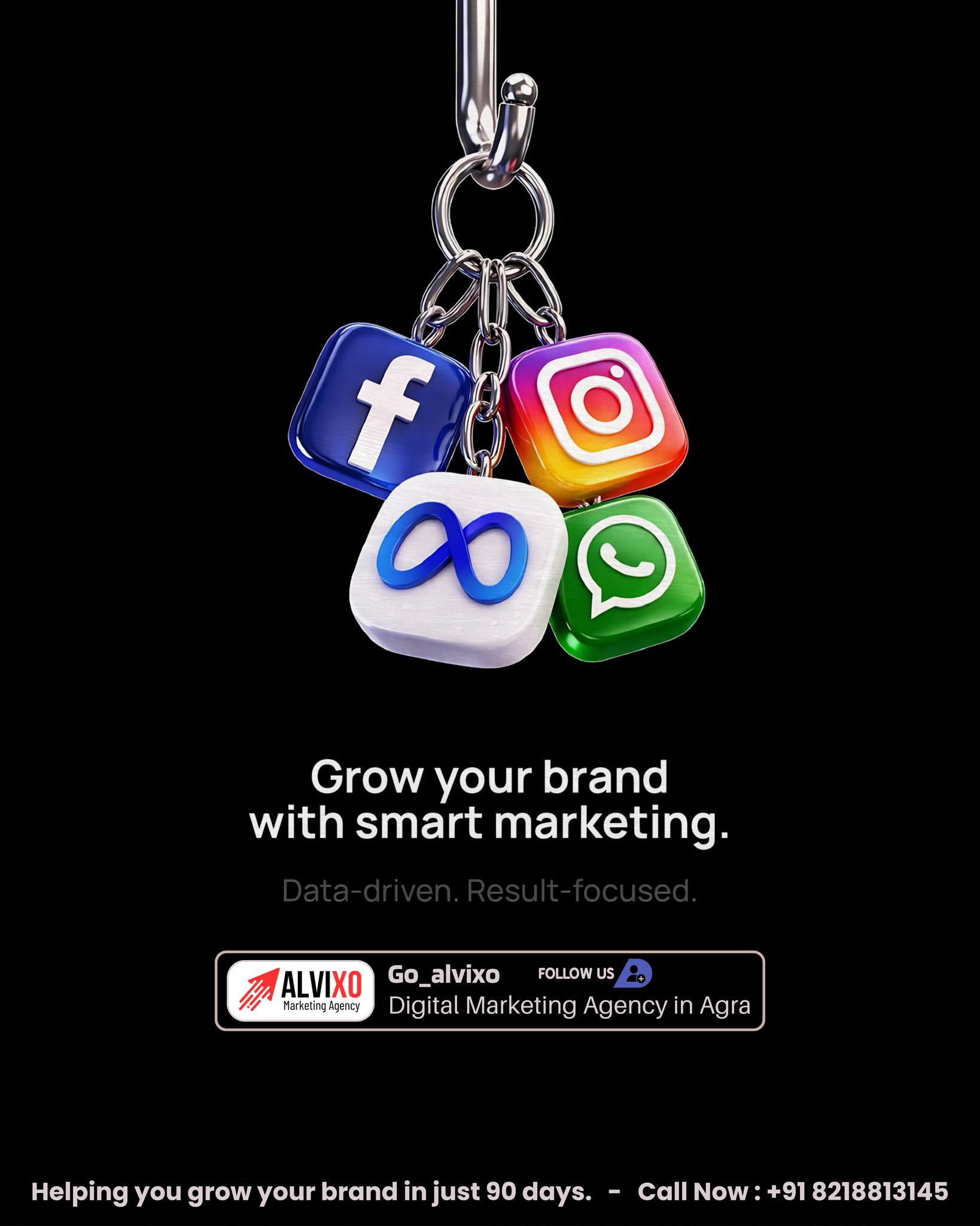 Social media ad creative designed by ALVIXO Promotions in Agra