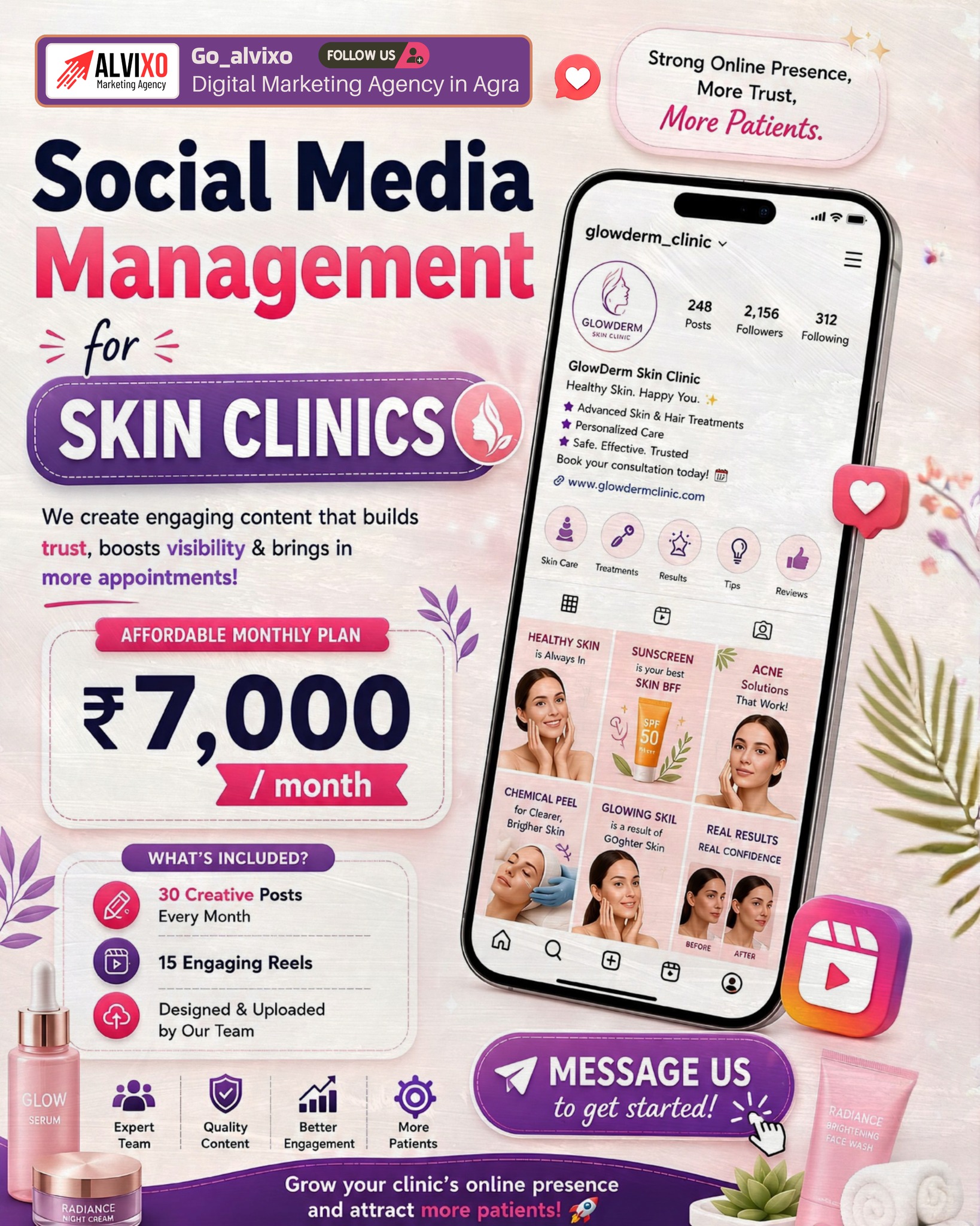 Digital marketing campaign creative for an Agra business