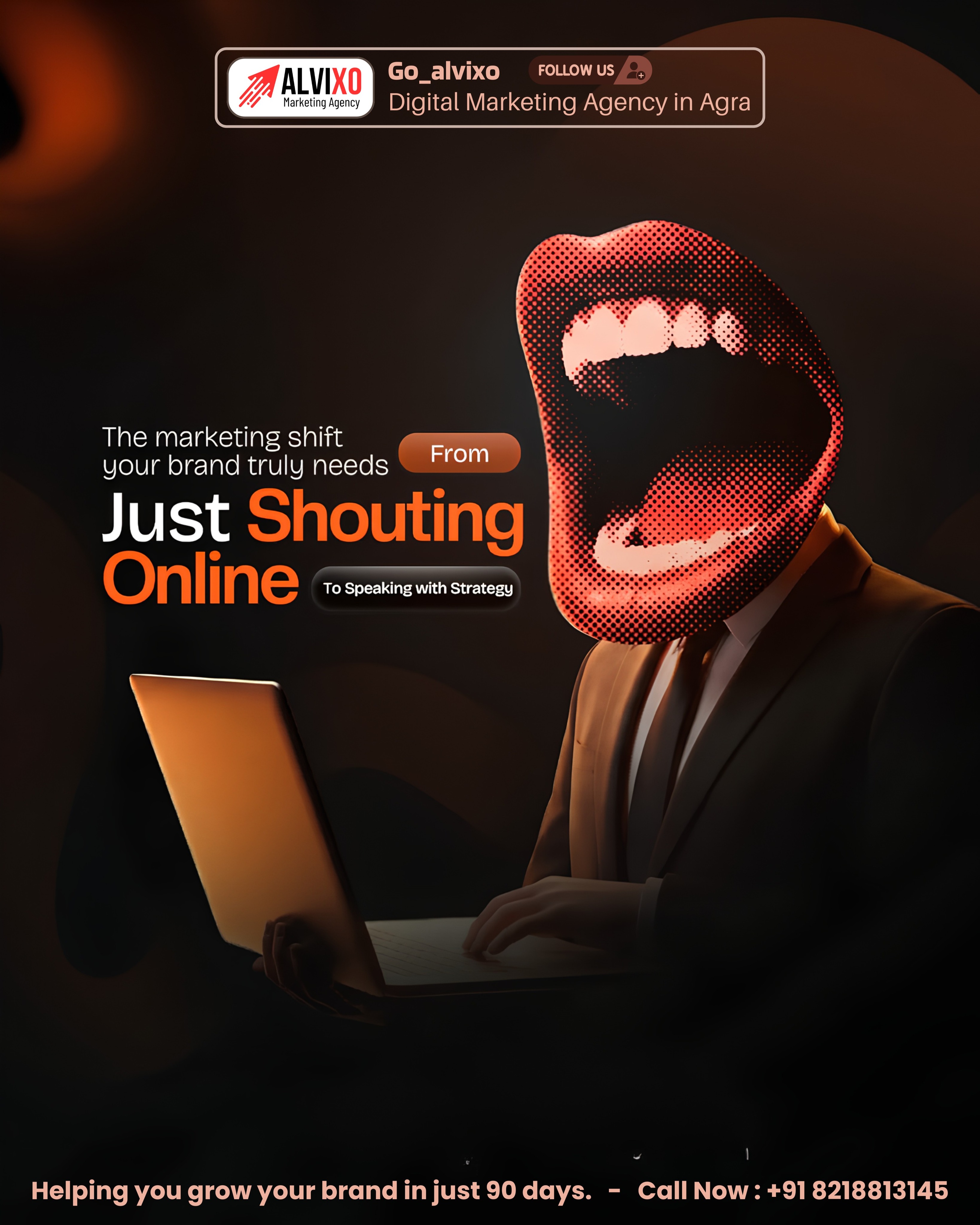 Social media ad creative designed by ALVIXO Promotions in Agra